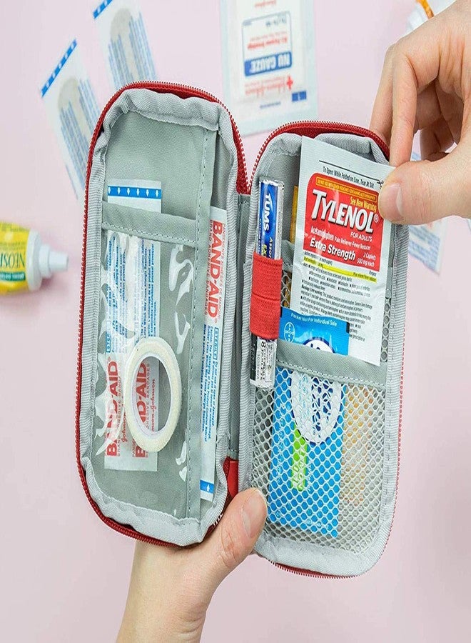 MEZON علبة أدوية صغيرة متعددة الأغراض من ميزون - علبة تخزين أقراص وحبوب طبية - متعددة الألوان - Image 3